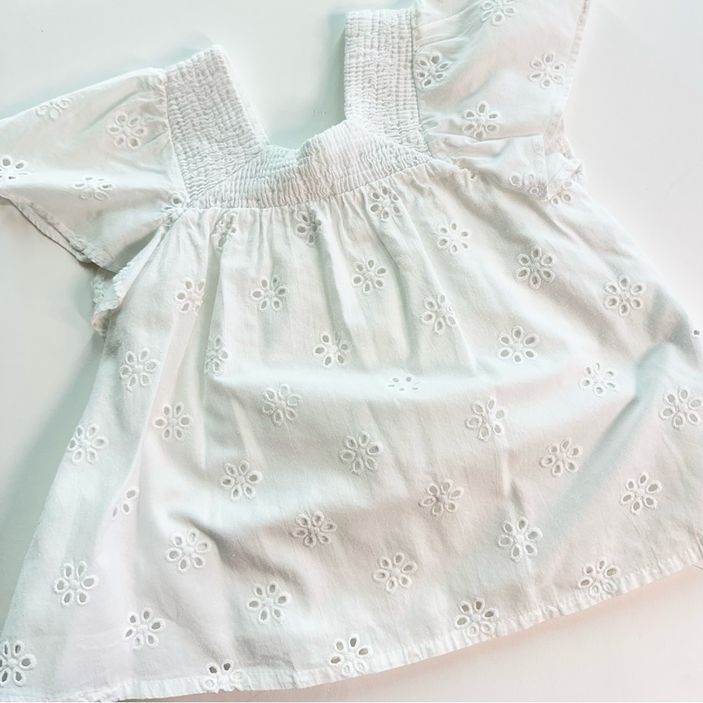 Zara Kids Elegant White Ruffled Top